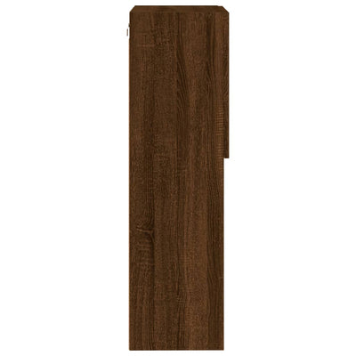 TV-kaappi LED-valoilla ruskea tammi 40,5x30x102 cm