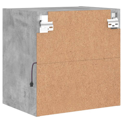 Betoninharmaa yöpöytä led-valoilla seinäkiinnitettävä Vinorica