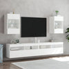 TV-seinäkaappi LED-valoilla valkoinen 40x30x60,5 cm