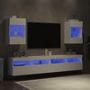 TV-seinäkaapit LED-valoilla 2 kpl valkoinen 40x30x60,5 cm
