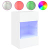 TV-seinäkaapit LED-valoilla 2 kpl valkoinen 40x30x60,5 cm