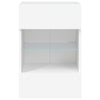 TV-seinäkaapit LED-valoilla 2 kpl valkoinen 40x30x60,5 cm