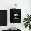 TV-seinäkaappi LED-valoilla musta 40x30x60,5 cm