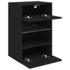 TV-seinäkaappi LED-valoilla musta 40x30x60,5 cm