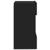 TV-seinäkaappi LED-valoilla musta 40x30x60,5 cm
