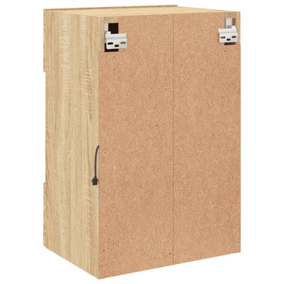 TV-seinäkaappi LED-valoilla Sonoma-tammi 40x30x60,5 cm