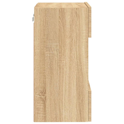 TV-seinäkaapit LED-valoilla 2 kpl Sonoma-tammi 40x30x60,5 cm