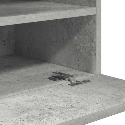 Betoninharmaa tv-seinäkaapit led-valoilla Francisqui 40x30x60,5cm (2 kpl)