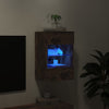 TV-seinäkaappi LED-valoilla savutammi 40x30x60,5 cm