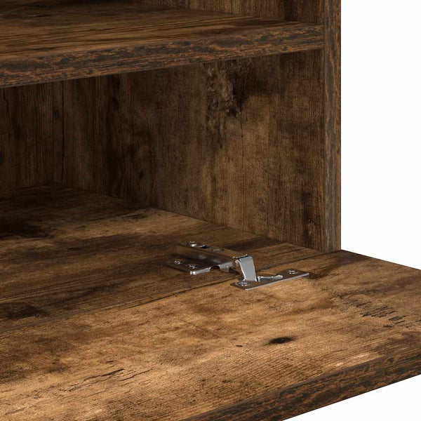 Seinäkaapit LED-valoilla televisiolle 2 kpl savutammi 40x30x60,5 cm