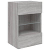 TV-seinäkaappi LED-valoilla harmaa Sonoma 40x30x60,5 cm