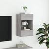TV-seinäkaappi LED-valoilla harmaa Sonoma 40x30x60,5 cm
