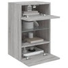 TV-seinäkaappi LED-valoilla harmaa Sonoma 40x30x60,5 cm