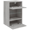 TV-seinäkaappi LED-valoilla harmaa Sonoma 40x30x60,5 cm