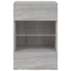 TV-seinäkaappi LED-valoilla harmaa Sonoma 40x30x60,5 cm