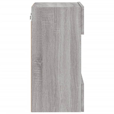 TV-seinäkaappi LED-valoilla harmaa Sonoma 40x30x60,5 cm