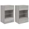 TV-seinäkaapit LED-valoilla 2 kpl harmaa Sonoma 40x30x60,5 cm