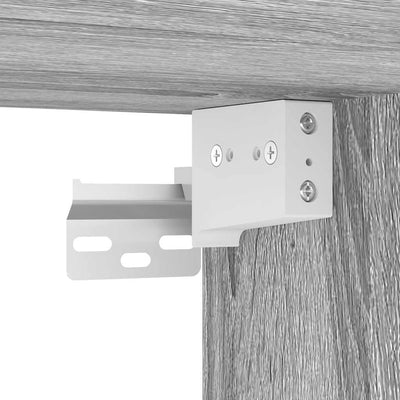 Harmaa tv-seinäkaapit led-valoilla Francisqui 40x30x60,5cm (2 kpl sonoma)