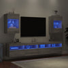 TV-seinäkaapit LED-valoilla 2 kpl harmaa Sonoma 40x30x60,5 cm