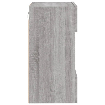 TV-seinäkaapit LED-valoilla 2 kpl harmaa Sonoma 40x30x60,5 cm