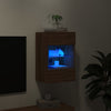 TV-seinäkaappi LED-valoilla ruskea tammi 40x30x60,5 cm