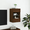 TV-seinäkaappi LED-valoilla ruskea tammi 40x30x60,5 cm