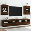 TV-seinäkaappi LED-valoilla ruskea tammi 40x30x60,5 cm