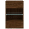 TV-seinäkaappi LED-valoilla ruskea tammi 40x30x60,5 cm
