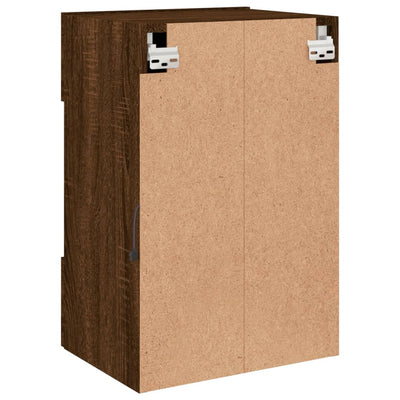 TV-seinäkaappi LED-valoilla ruskea tammi 40x30x60,5 cm
