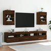 TV-seinäkaapit LED-valoilla 2 kpl ruskea tammi 40x30x60,5 cm