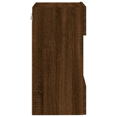 TV-seinäkaapit LED-valoilla 2 kpl ruskea tammi 40x30x60,5 cm