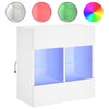 TV-seinäkaappi LED-valoilla valkoinen 58,5x30x60,5 cm
