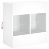 TV-seinäkaappi LED-valoilla valkoinen 58,5x30x60,5 cm