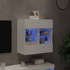 TV-seinäkaappi LED-valoilla valkoinen 58,5x30x60,5 cm