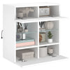 TV-seinäkaappi LED-valoilla valkoinen 58,5x30x60,5 cm