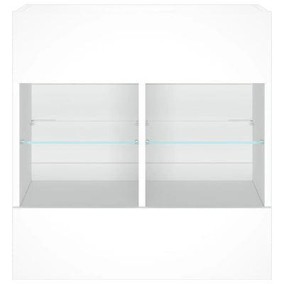 TV-seinäkaappi LED-valoilla valkoinen 58,5x30x60,5 cm