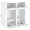 TV-seinäkaappi LED-valoilla valkoinen 58,5x30x60,5 cm