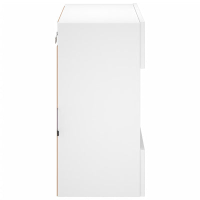 TV-seinäkaappi LED-valoilla valkoinen 58,5x30x60,5 cm