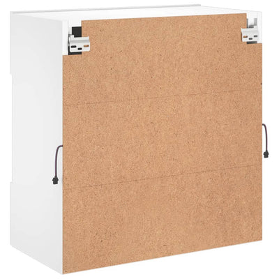 TV-seinäkaappi LED-valoilla valkoinen 58,5x30x60,5 cm