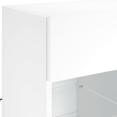 TV-seinäkaappi LED-valoilla valkoinen 58,5x30x60,5 cm