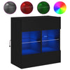 TV-seinäkaappi LED-valoilla musta 58,5x30x60,5 cm