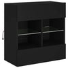 TV-seinäkaappi LED-valoilla musta 58,5x30x60,5 cm