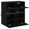 TV-seinäkaappi LED-valoilla musta 58,5x30x60,5 cm