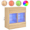 TV-seinäkaappi LED-valoilla Sonoma-tammi 58,5x30x60,5 cm