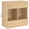 TV-seinäkaappi LED-valoilla Sonoma-tammi 58,5x30x60,5 cm