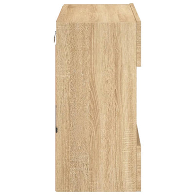 TV-seinäkaappi LED-valoilla Sonoma-tammi 58,5x30x60,5 cm