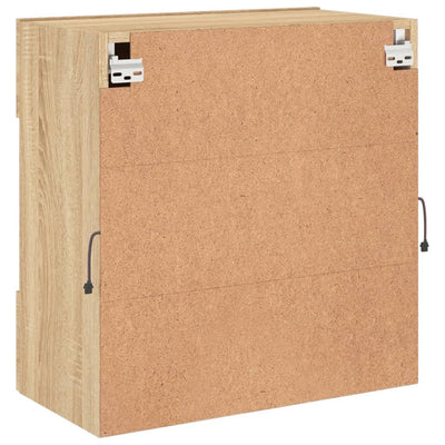 TV-seinäkaappi LED-valoilla Sonoma-tammi 58,5x30x60,5 cm