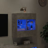TV-seinäkaappi LED-valoilla betoninharmaa 58,5x30x60,5 cm