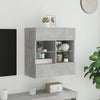 TV-seinäkaappi LED-valoilla betoninharmaa 58,5x30x60,5 cm