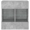 TV-seinäkaappi LED-valoilla betoninharmaa 58,5x30x60,5 cm